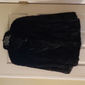 TheFurVault Vintage Mink Jacket Origin Denmark 27" Black & Authenticity Tag